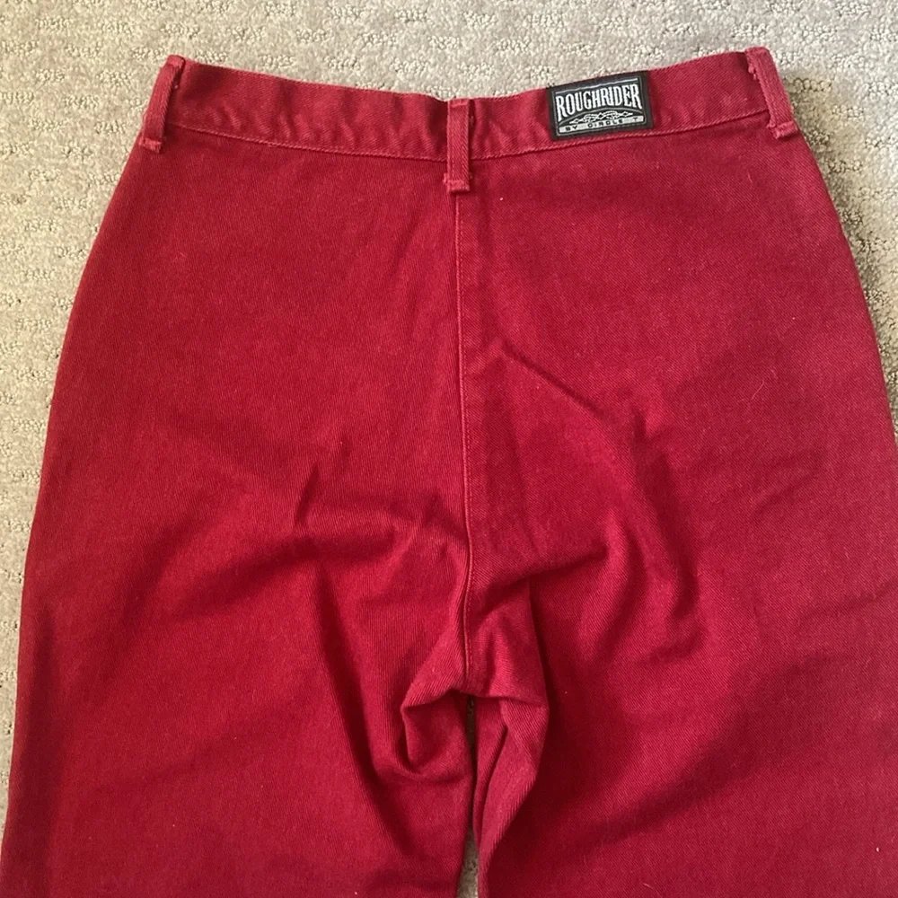 Vintage ROUGHRIDER by Circle T red denim jeans, 9/10. - Picture 6 of 9